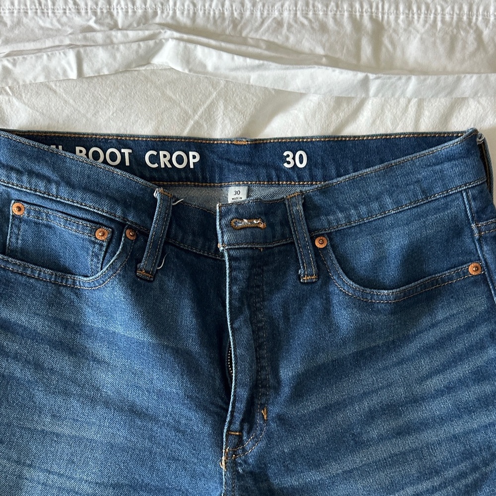 J. Crew Mid Blue Ankle Crop Jeans
